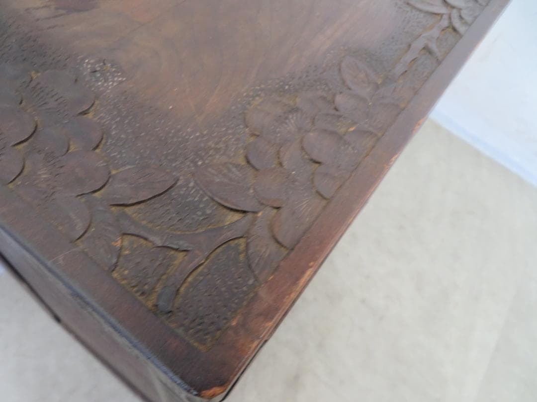 軽井沢彫■整理箪笥■4段5杯■チェスト■伝統工芸■高級■桜吉野柄■彫刻■手彫り■