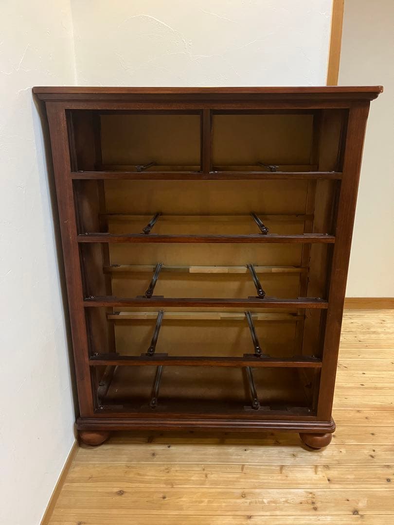 くま様＊重厚なUSAヴィンテージ調 マホガニー色 クラシカル木製ハイチェスト