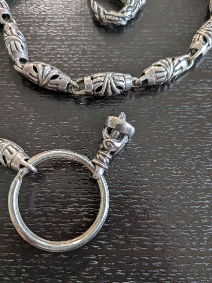 シルバーローラーウォレットチェーン ALZUNI