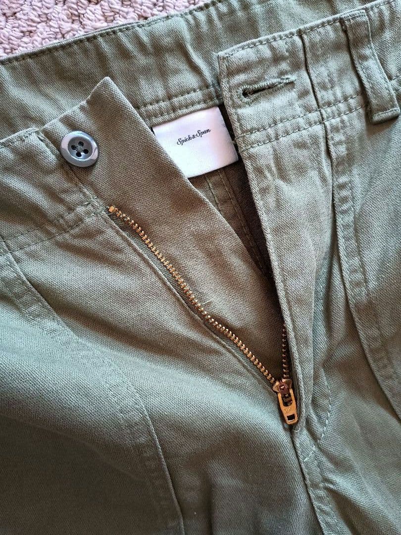 spick&span スピック＆スパン ルーズベイカーパンツ カーキ 38