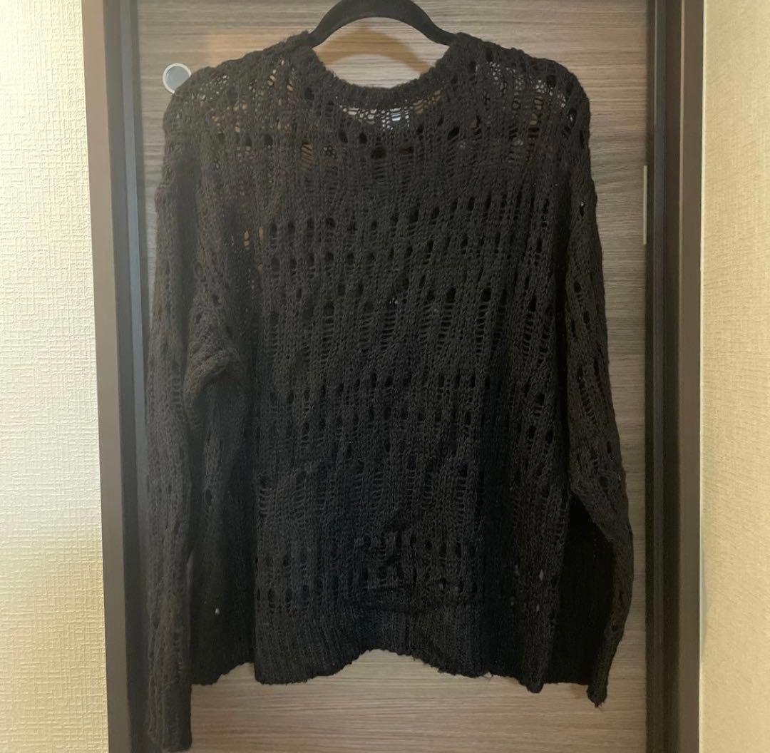 OURSモーガンさん着用3gauge crew neck knit