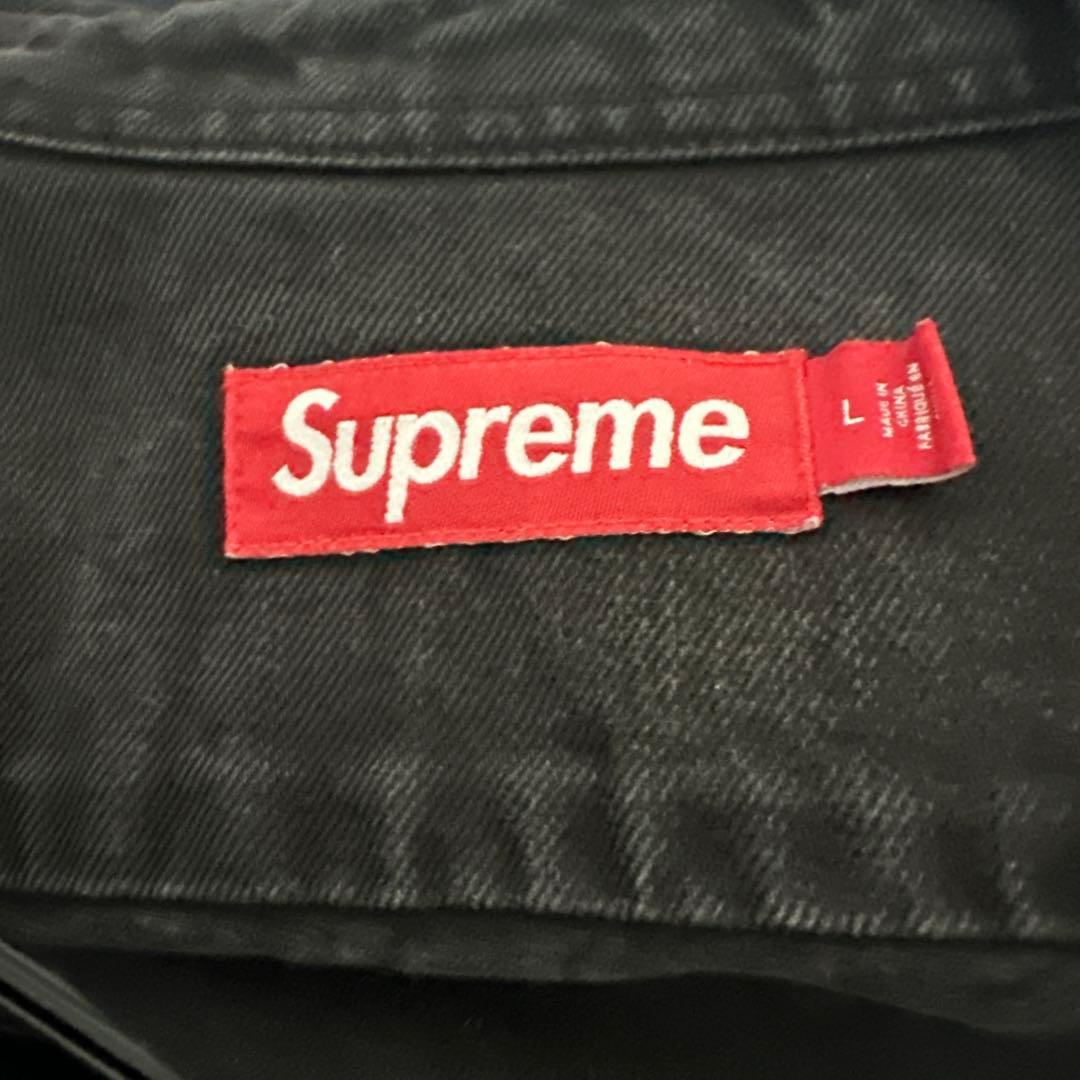 Supreme ブラック デニムジャケット