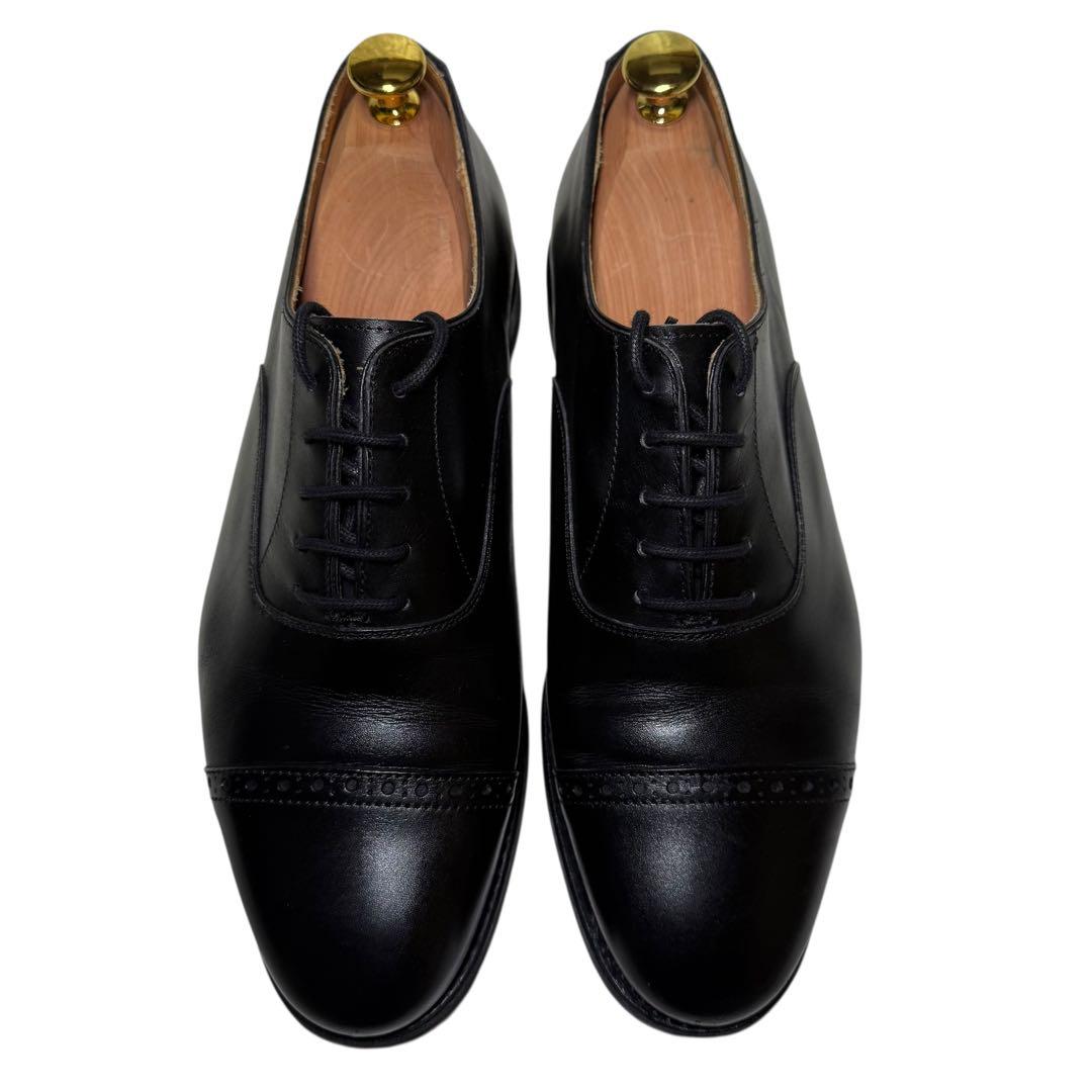 Berwick 4984 黒 25.5cm セミブローグ 革靴
