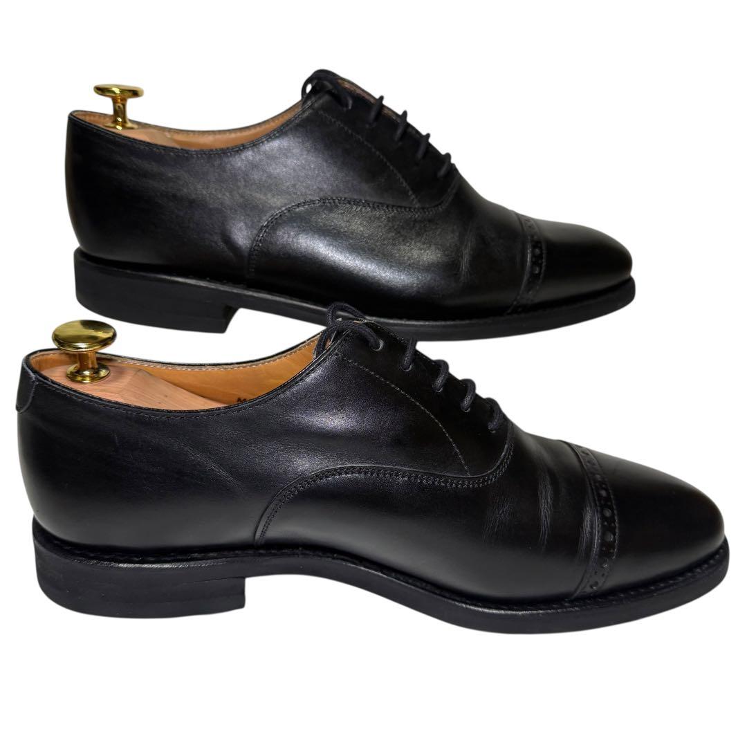 Berwick 4984 黒 25.5cm セミブローグ 革靴