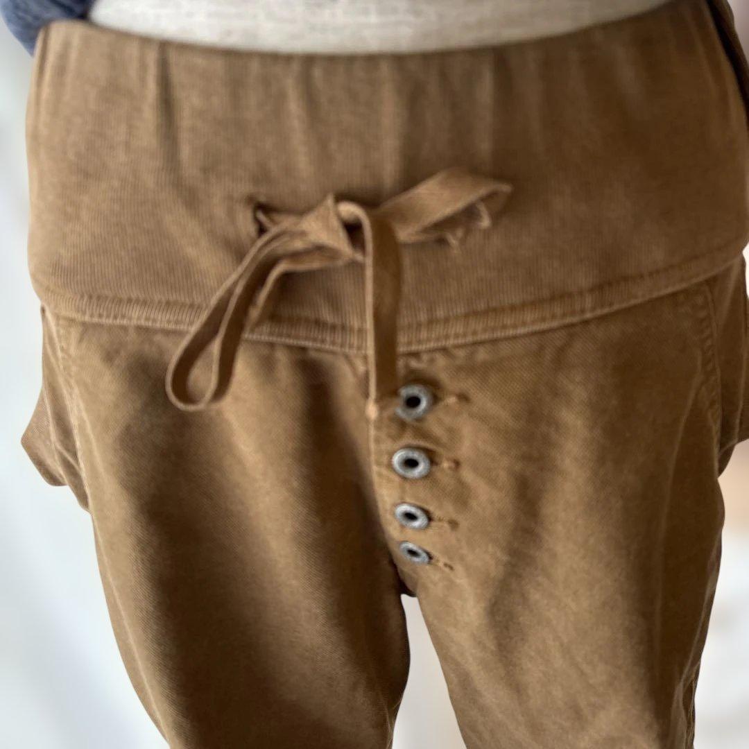 KAPITALヌーベルパンツ ブラウン ワークパンツ ボタン付き　 size０