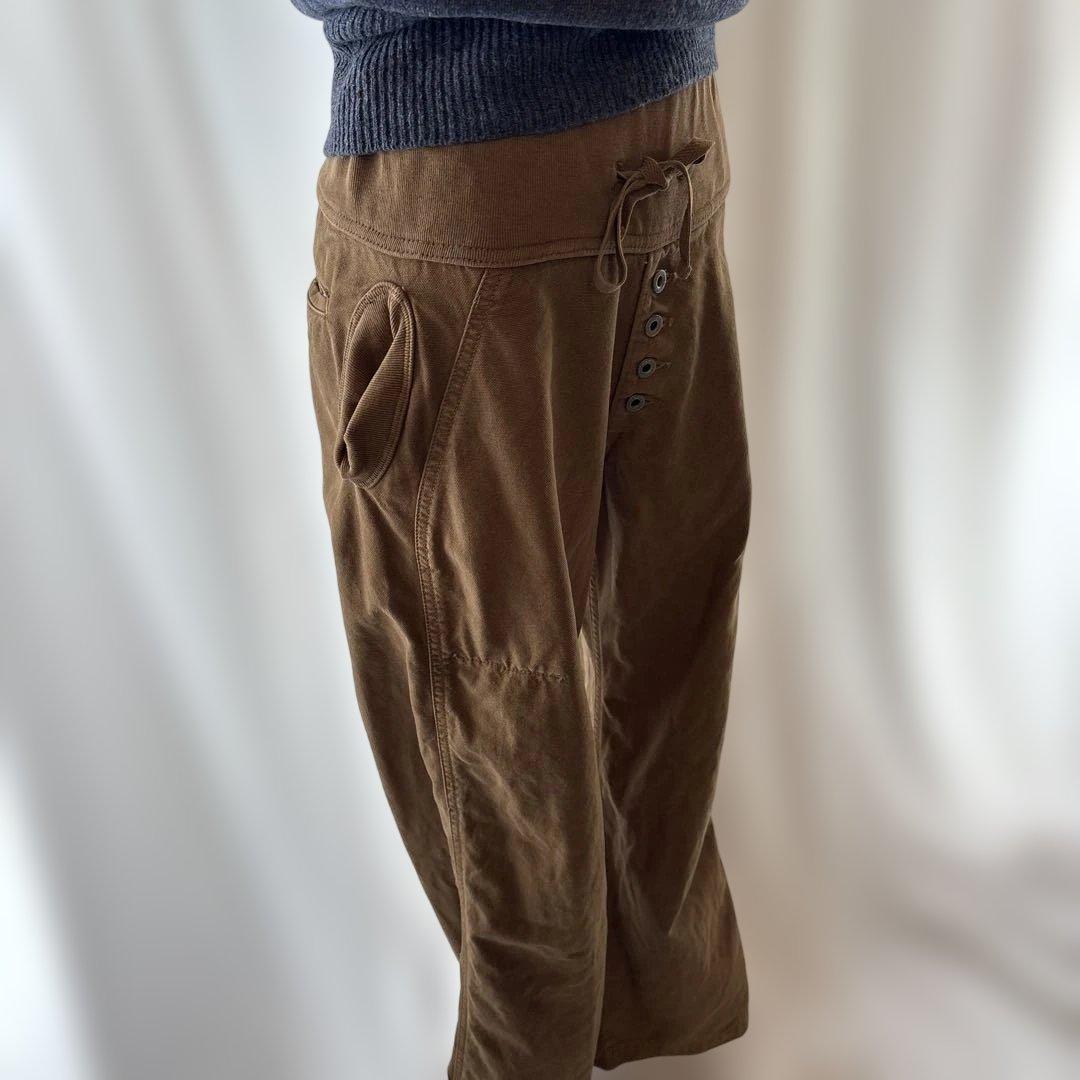 KAPITALヌーベルパンツ ブラウン ワークパンツ ボタン付き　 size０