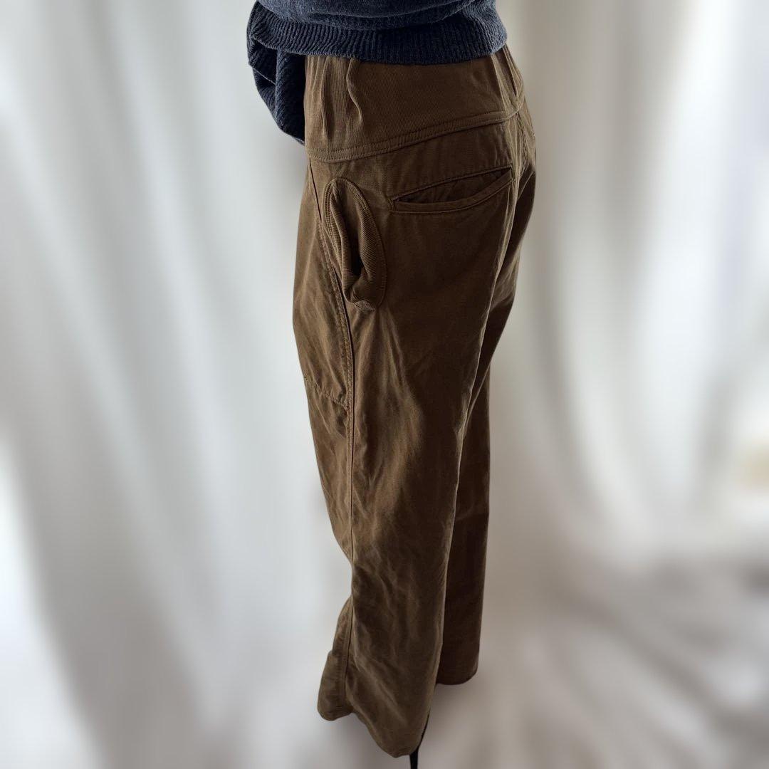 KAPITALヌーベルパンツ ブラウン ワークパンツ ボタン付き　 size０