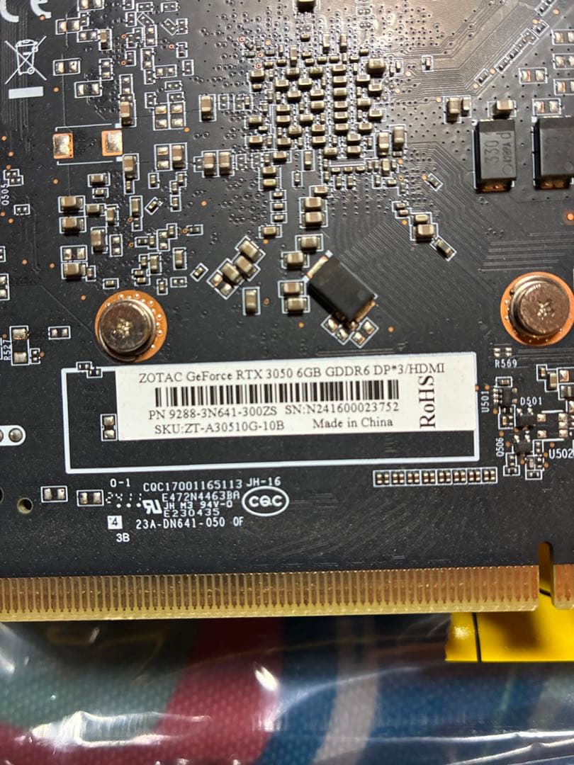 グラフィックボード・グラボ・ビデオカード ZOTAC GeForce RTX 3050 6GB GDDR6