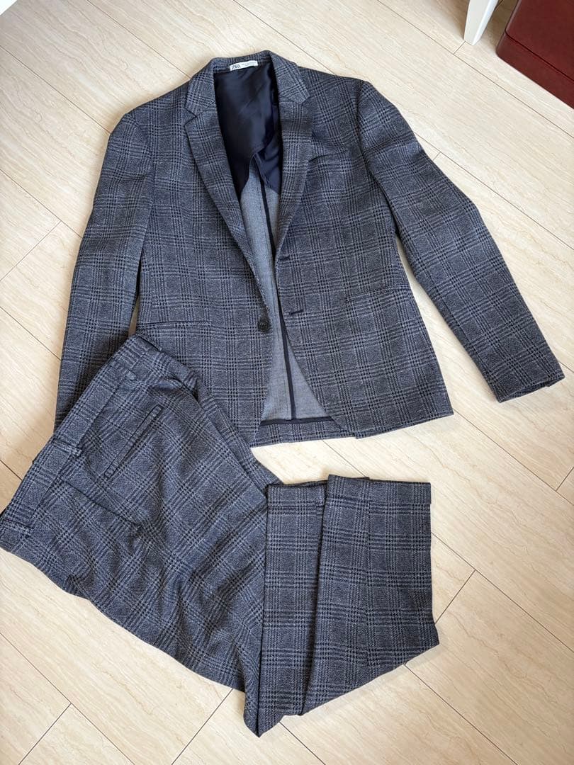 ZARA チェック柄 秋冬　スーツ