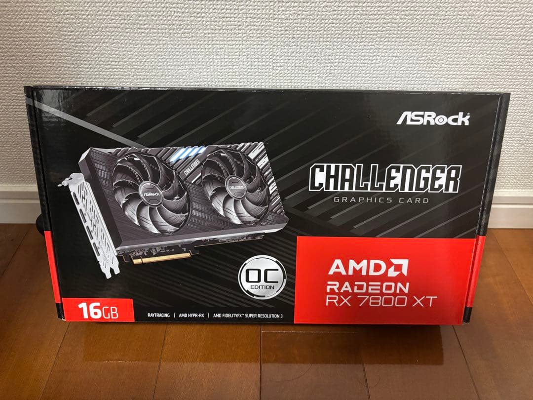【値下げ】ASRock RX7800XT 16GB 美品 動作確認済 箱あり