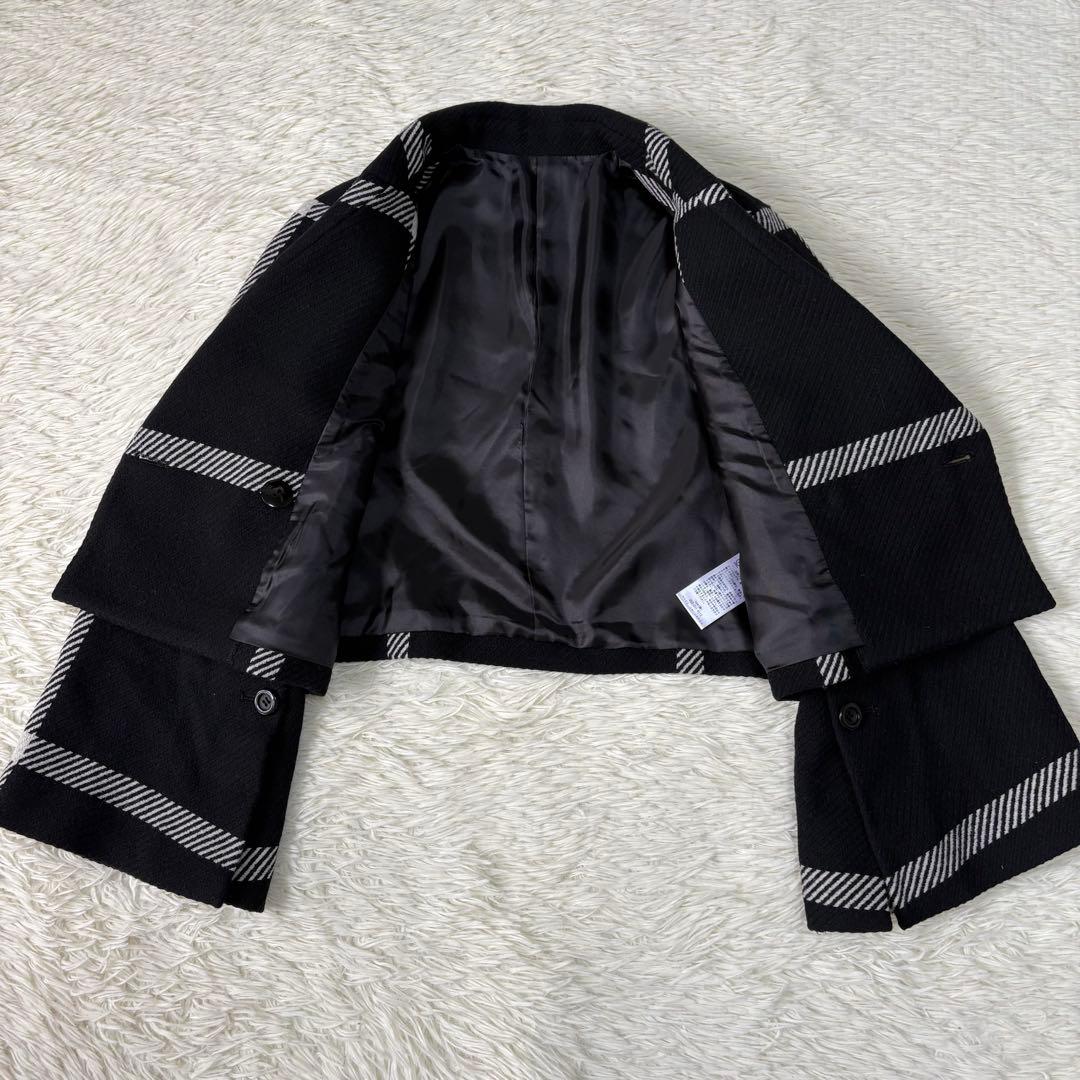 shéller シェリエ 2023 チェックコート ジャケット クロップド丈