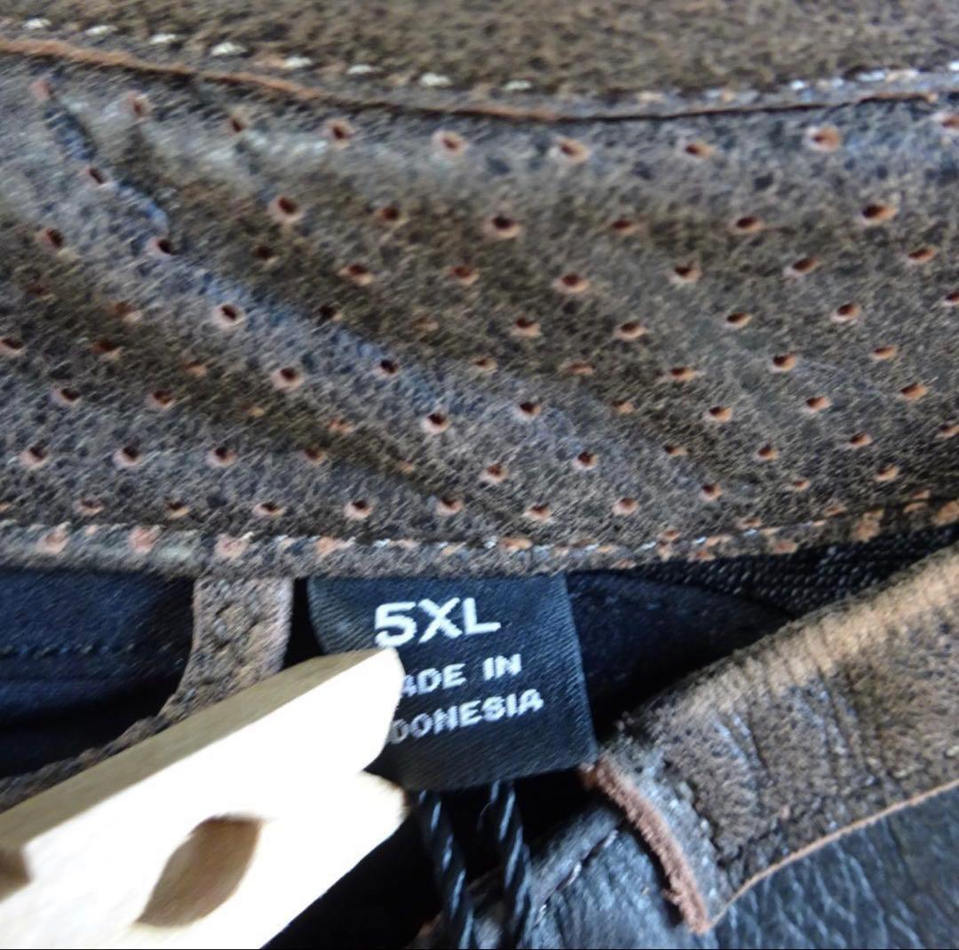希少サイズ 5XL ハーレーダビットソン レザージャケット ライダース 本革
