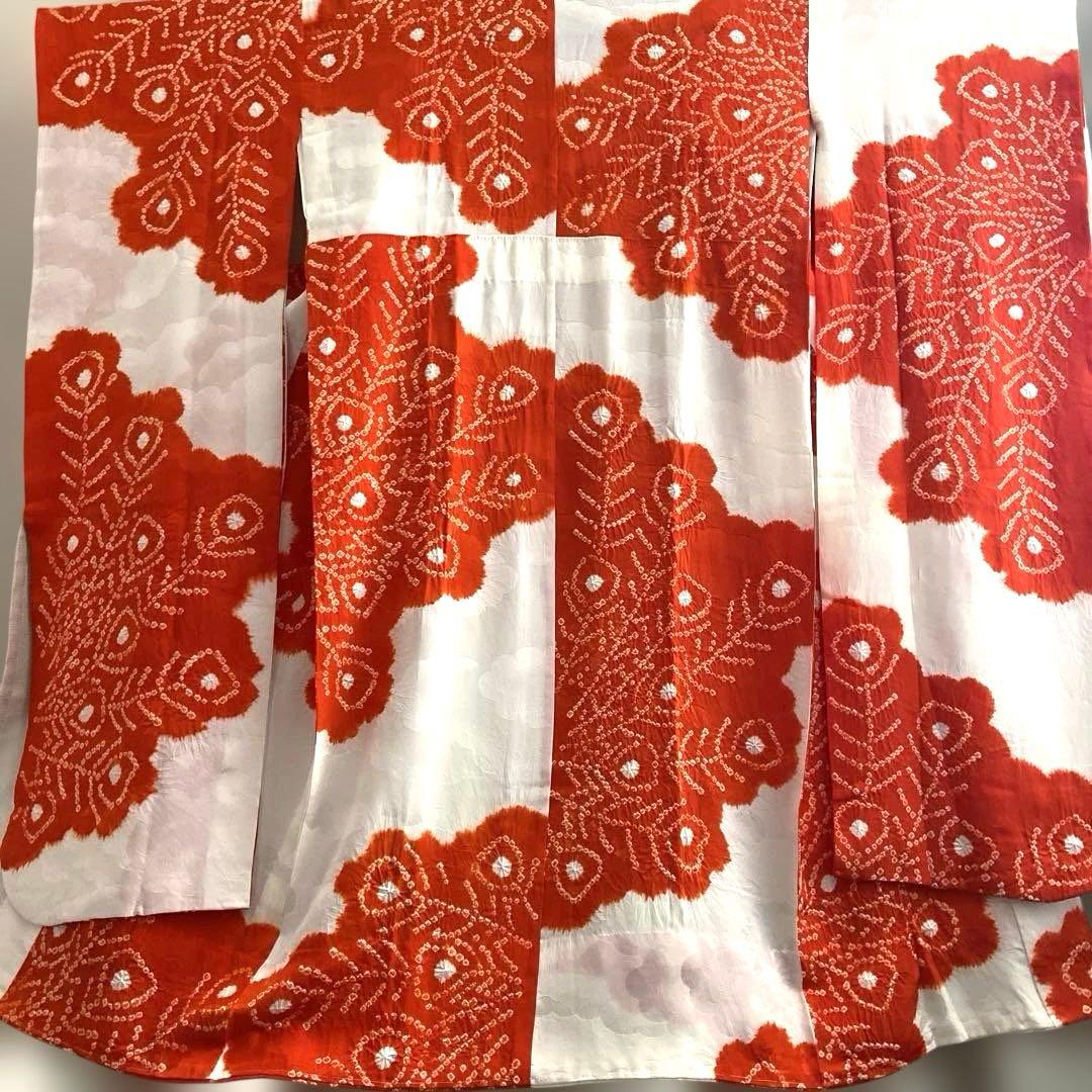 正絹　振袖用長襦袢　裄丈 66cm 袖丈 112cm 豪華絞り染め