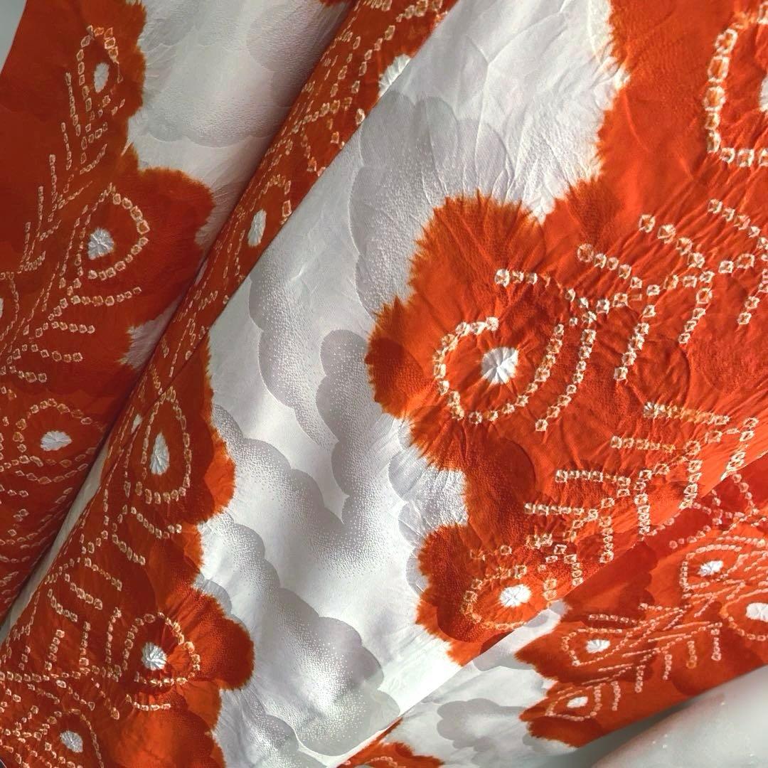 正絹　振袖用長襦袢　裄丈 66cm 袖丈 112cm 豪華絞り染め