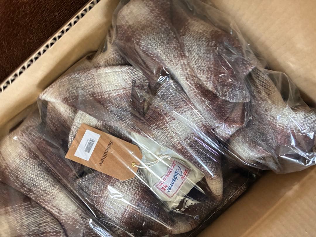 ジャケット・アウター SC Subculture OMBRE CHECK P-COAT BROWN