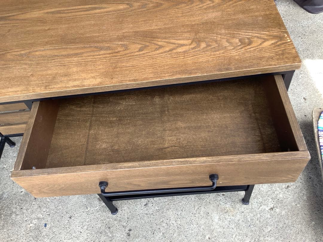 ロウヤ キッチンカウンター キッチンラック インダストリアル ゴミ箱収納