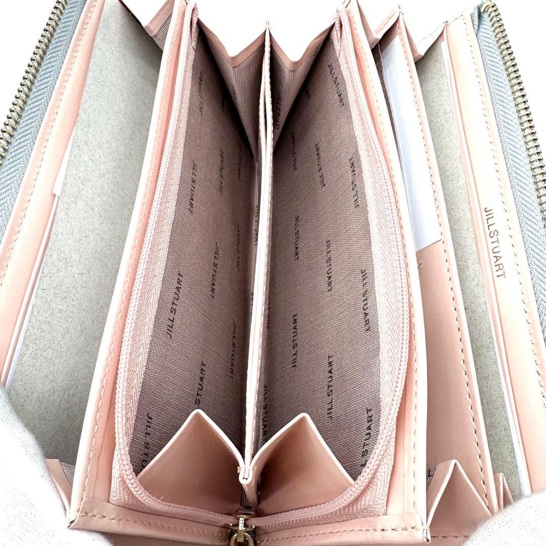 未使用✨ジルスチュアート グローリア 長財布 L字ZIP レザー アイスブルー