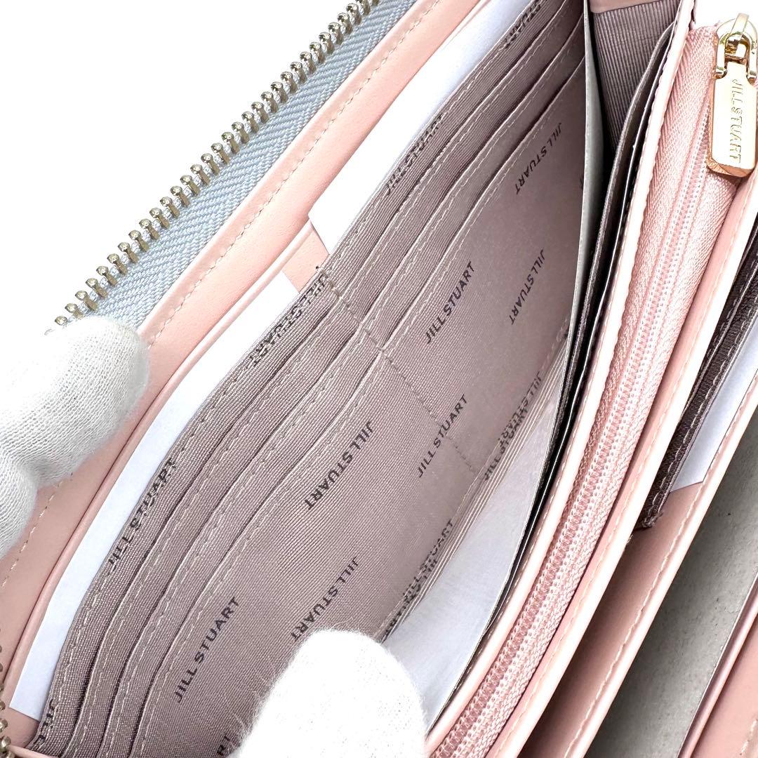 未使用✨ジルスチュアート グローリア 長財布 L字ZIP レザー アイスブルー