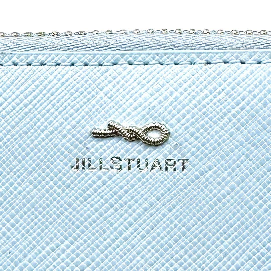 未使用✨ジルスチュアート グローリア 長財布 L字ZIP レザー アイスブルー