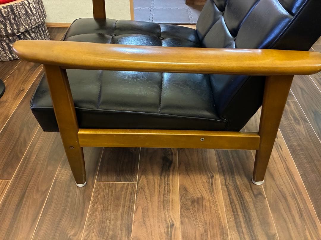 カリモク60 Kチェア1シーター　ブラック　美品