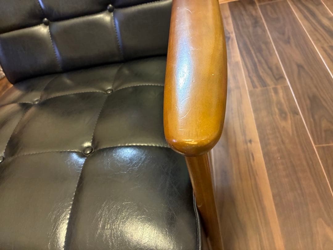 カリモク60 Kチェア1シーター　ブラック　美品