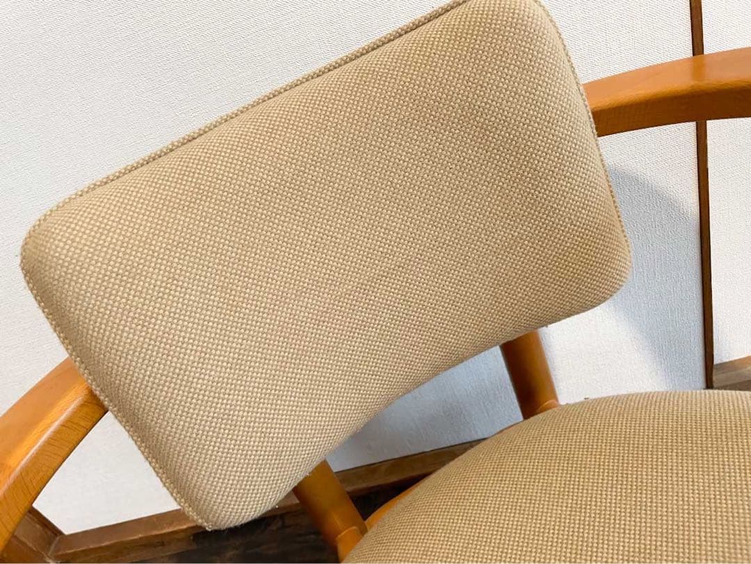 無限工房◾️かに座椅子 ローチェア 福竹産業 木製家具 リラックスチェア