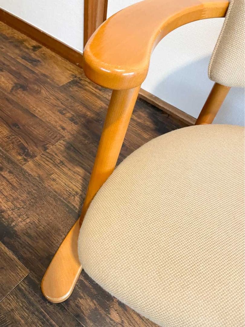 無限工房◾️かに座椅子 ローチェア 福竹産業 木製家具 リラックスチェア