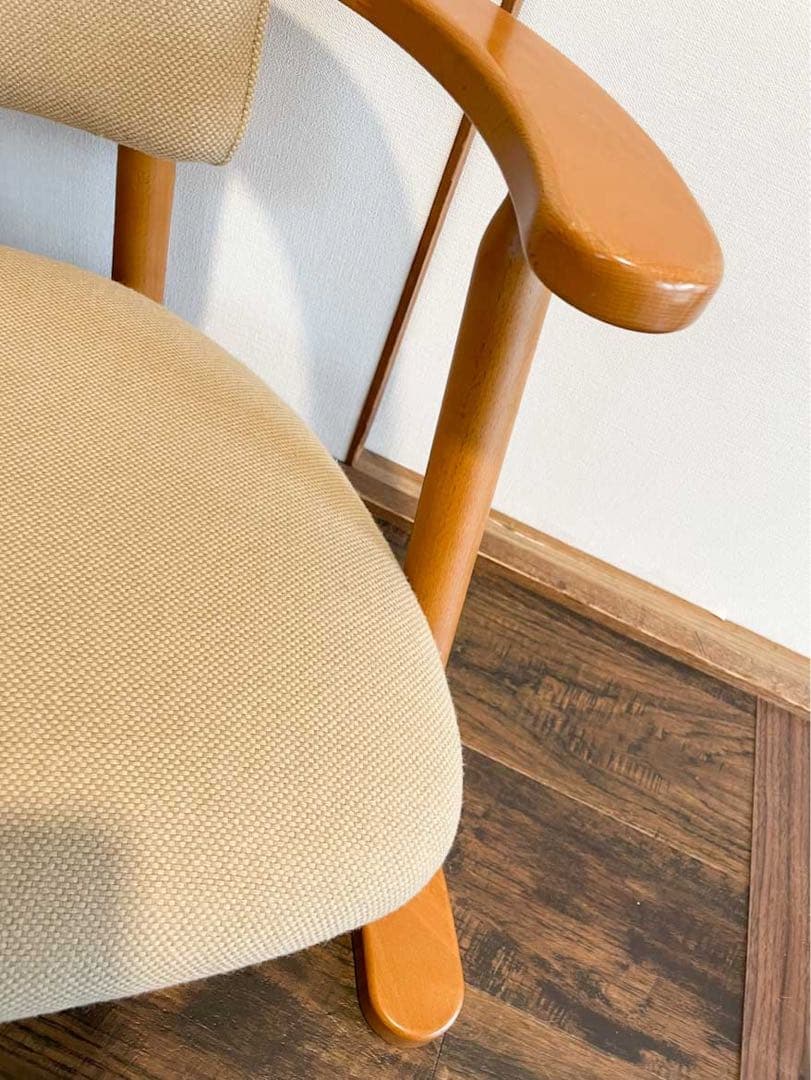 無限工房◾️かに座椅子 ローチェア 福竹産業 木製家具 リラックスチェア