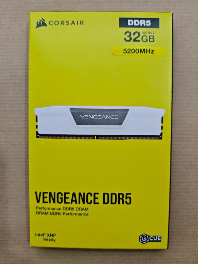 CORSAIR VENGANCE DDR5 5200MHz 32GB XMP 白