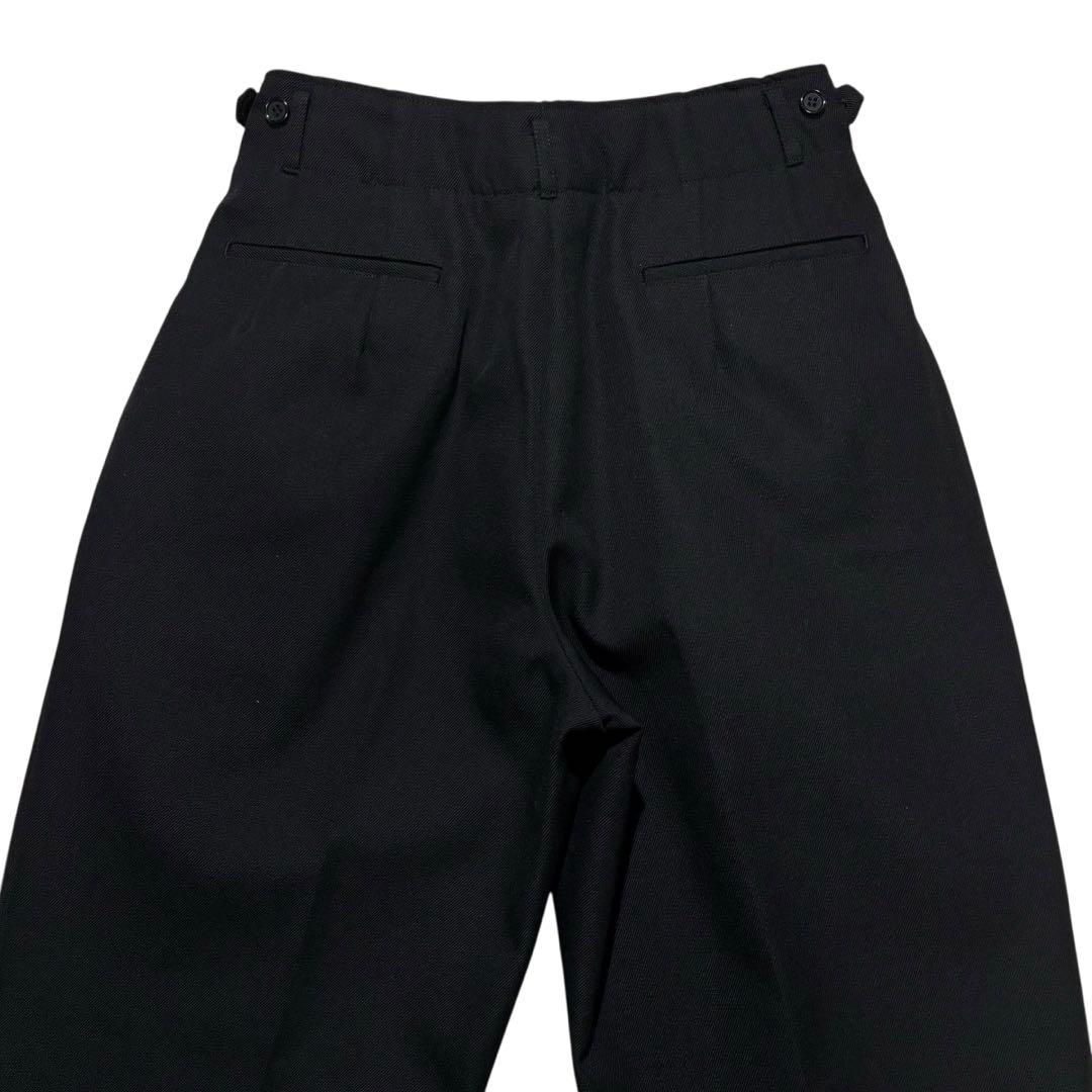 80s 90s Baldia 3タック ウール スラックス M 黒 ハイウエスト