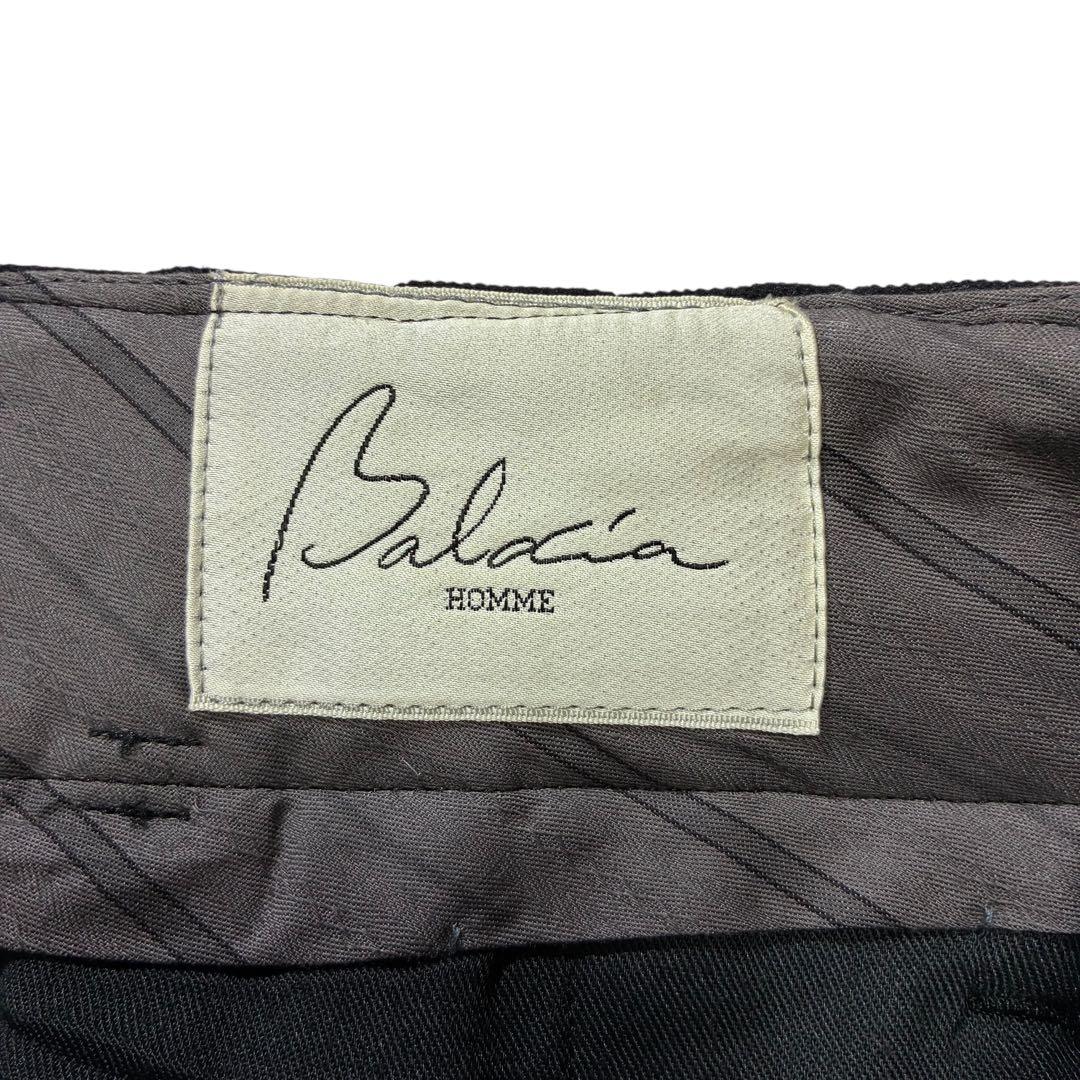 80s 90s Baldia 3タック ウール スラックス M 黒 ハイウエスト