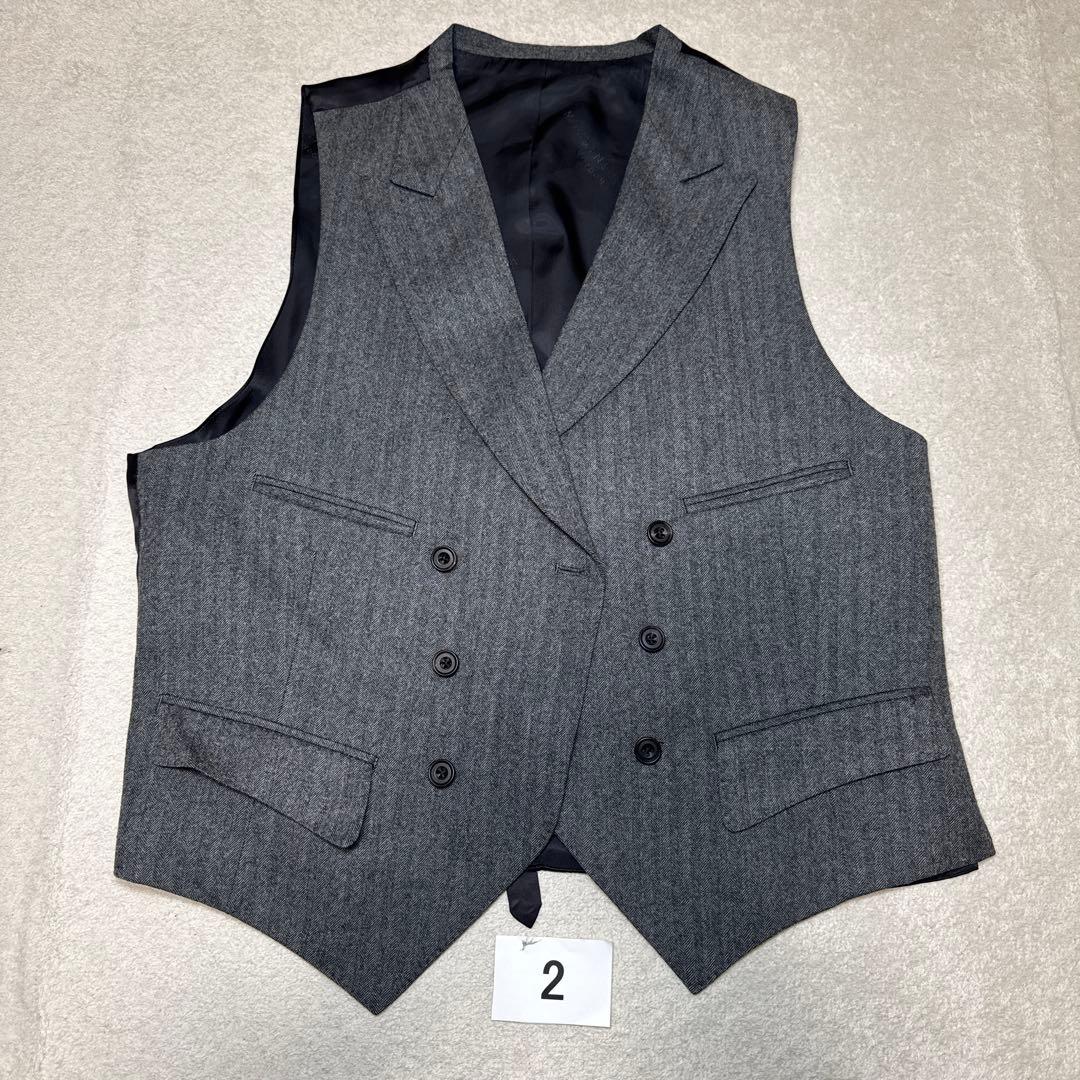 02 極美品　マッキントッシュロンドン　スリーピース　スーツ　A5 グレー