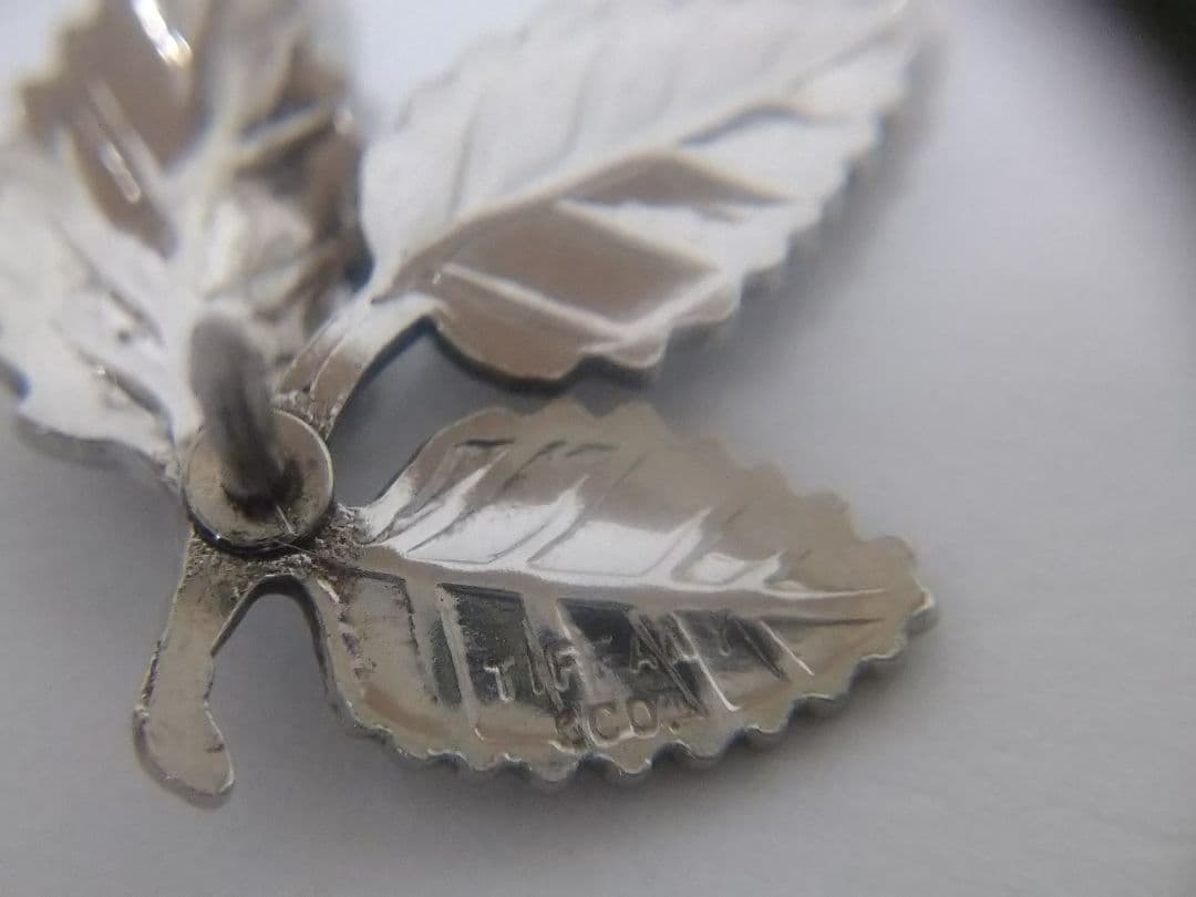 ティファニー　TIFFANY　リーフ　ピン　ブローチ