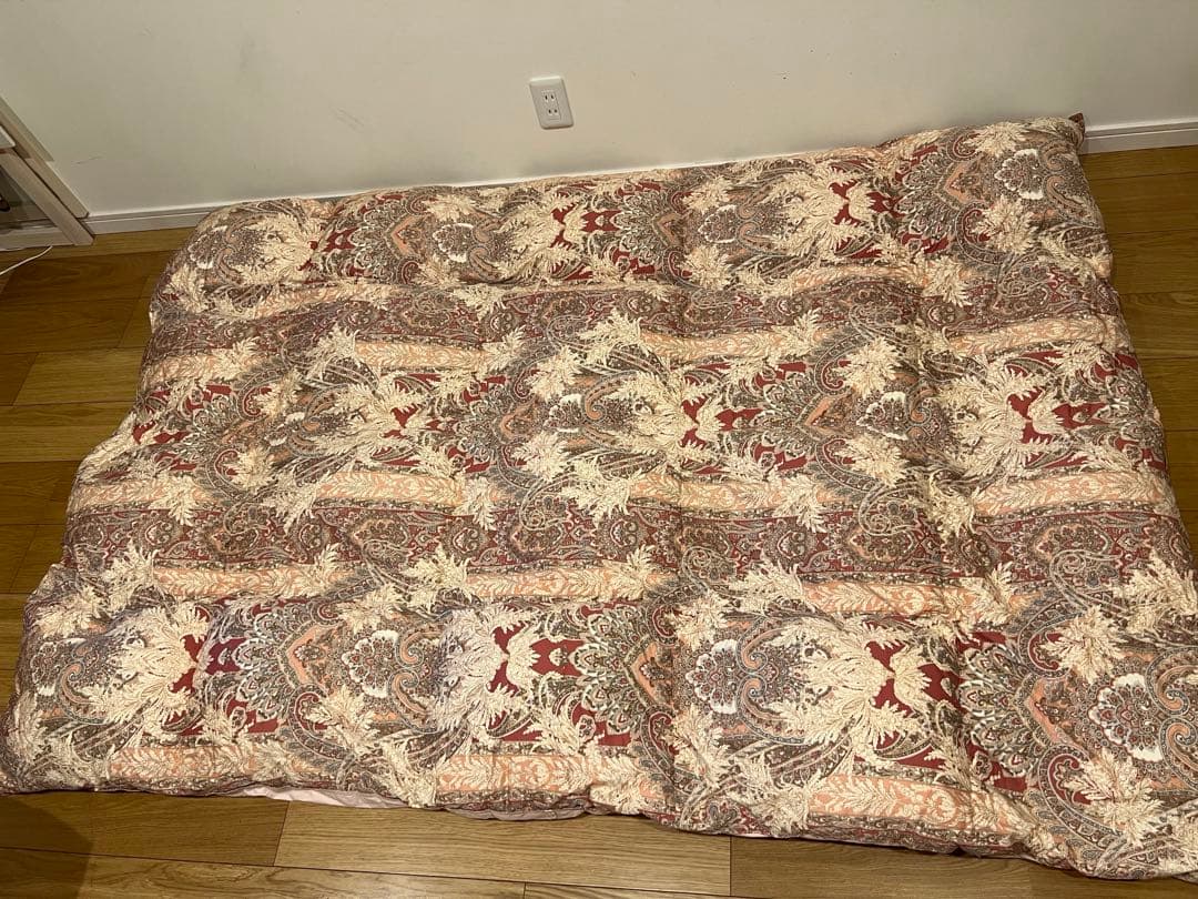 フランス産ダウン90% シングル　1200g 羽毛布団 綿100%