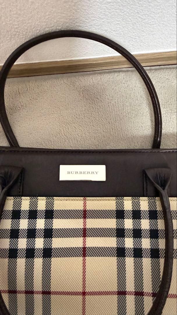 Burberry チェック柄 ハンドバッグ 中型