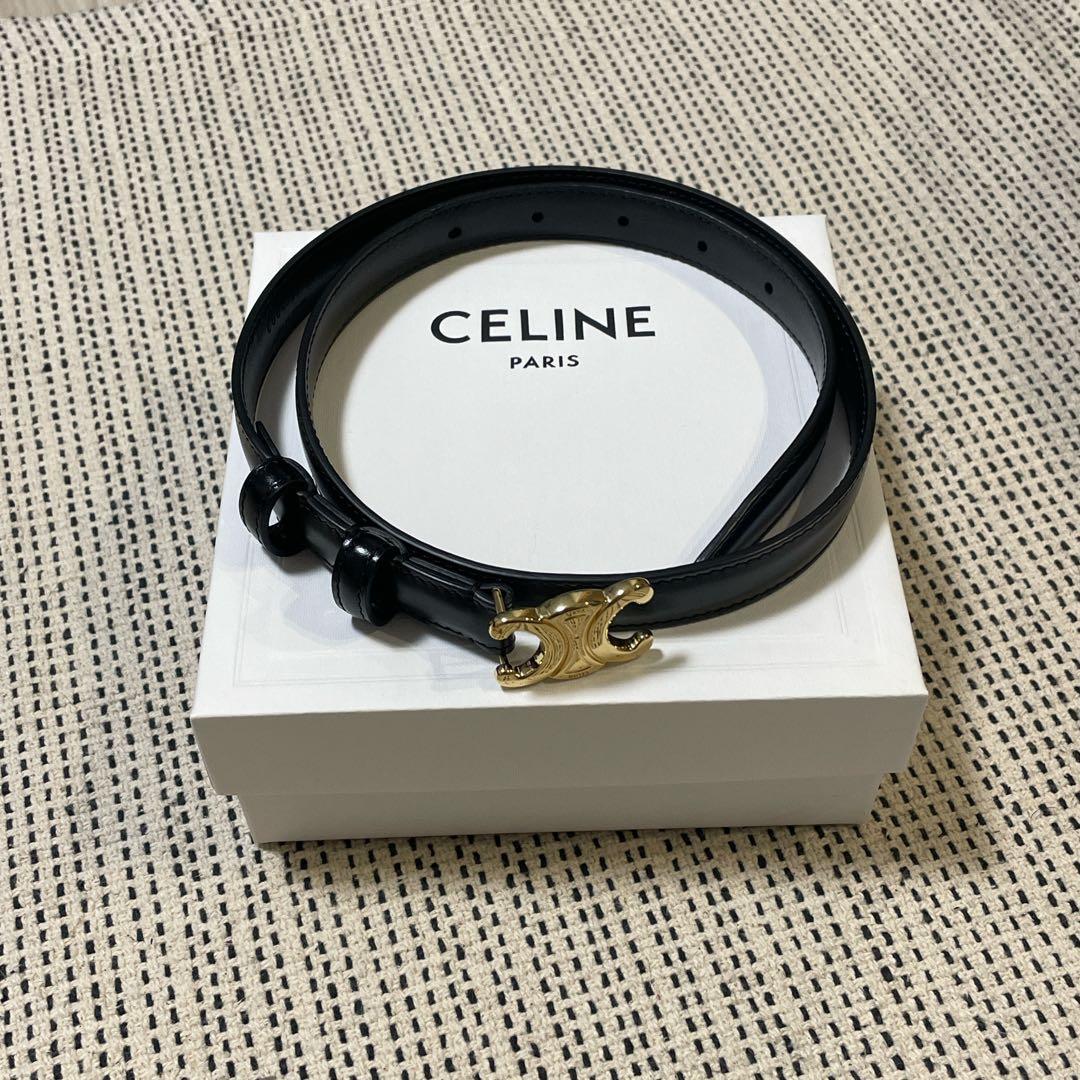 CELINE スモール 18MM トリオンフ ベルト / トリヨンレザー