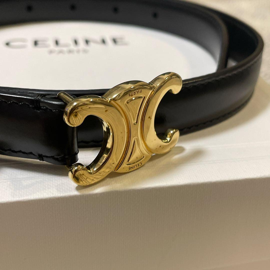 CELINE スモール 18MM トリオンフ ベルト / トリヨンレザー