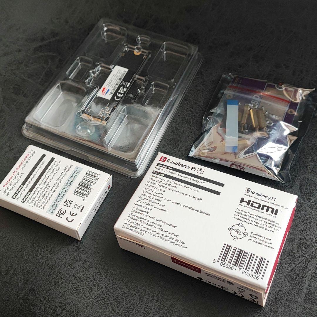 Raspberry Pi 5 8GB＋M.2 SSD 256GB＋クーラーセット