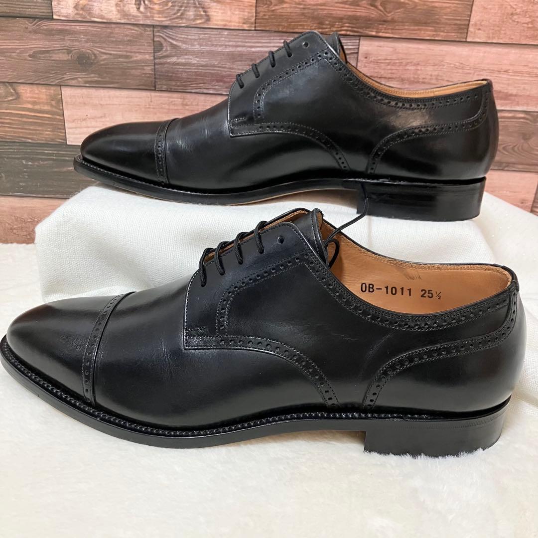 未使用級 SCOTCH GRAIN 革靴 ビジネス シューズ 25.5EEE 黒