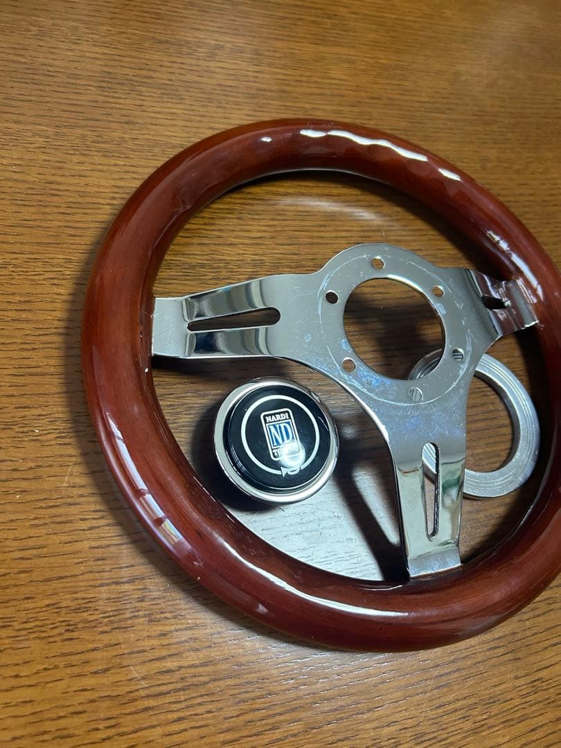 新品未使用 小径 29パイ ウッドステアリング クラシック ナルディ NARDI