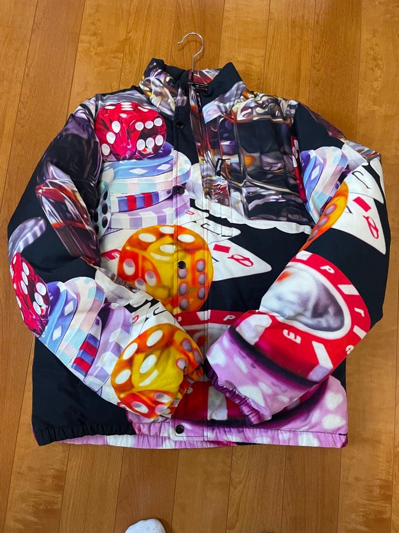 supreme カジノ グラッフィック ダウンジャケット シュプリーム M