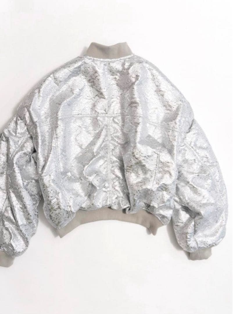 シルバー ボンバージャケット カジュアル