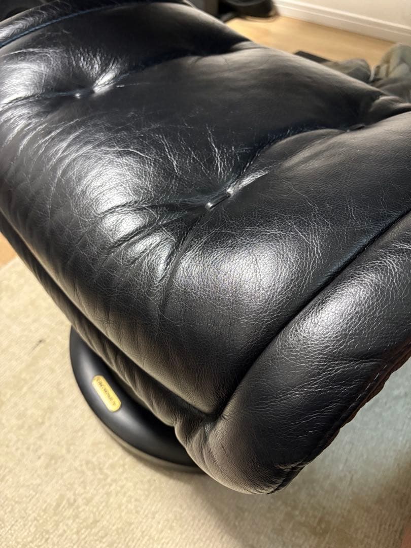 美品 Ｌサイズ エコーネス ロイヤル ブラック ストレスレス①