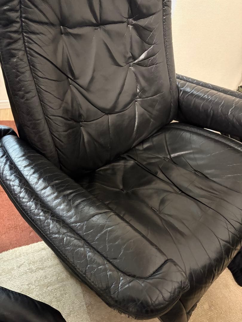 美品 Ｌサイズ エコーネス ロイヤル ブラック ストレスレス①