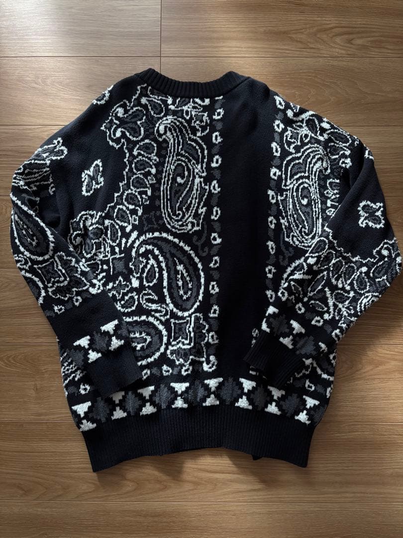 sacai ペイズリーニット