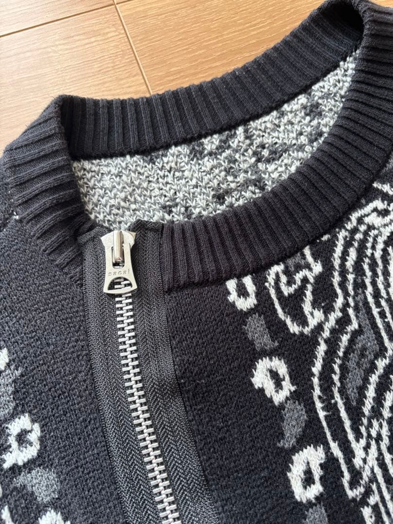 sacai ペイズリーニット