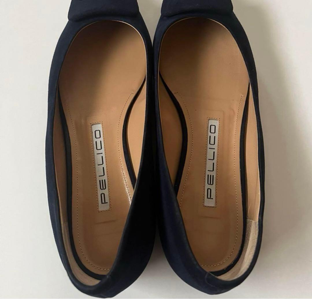 PELLICO FIBBIA ネイビー フラットシューズ