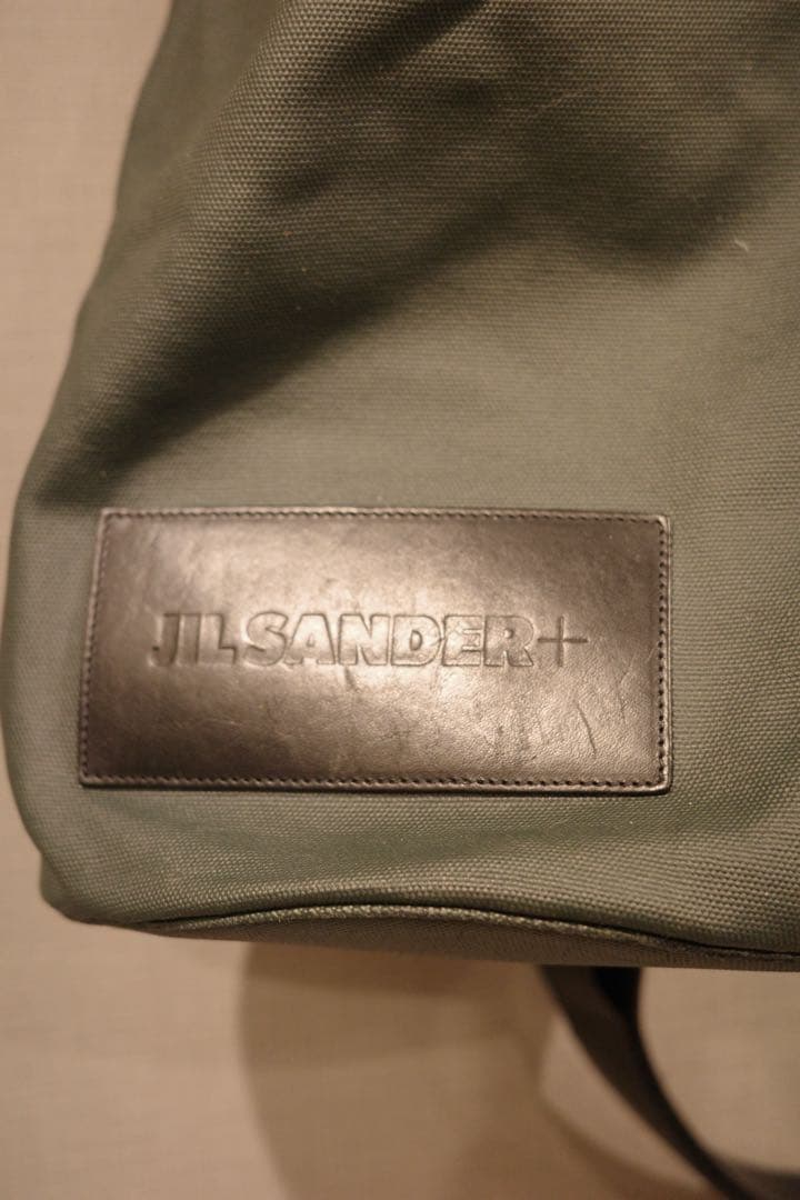 JIL SANDER+ オリーブグリーン ドラムバッグ