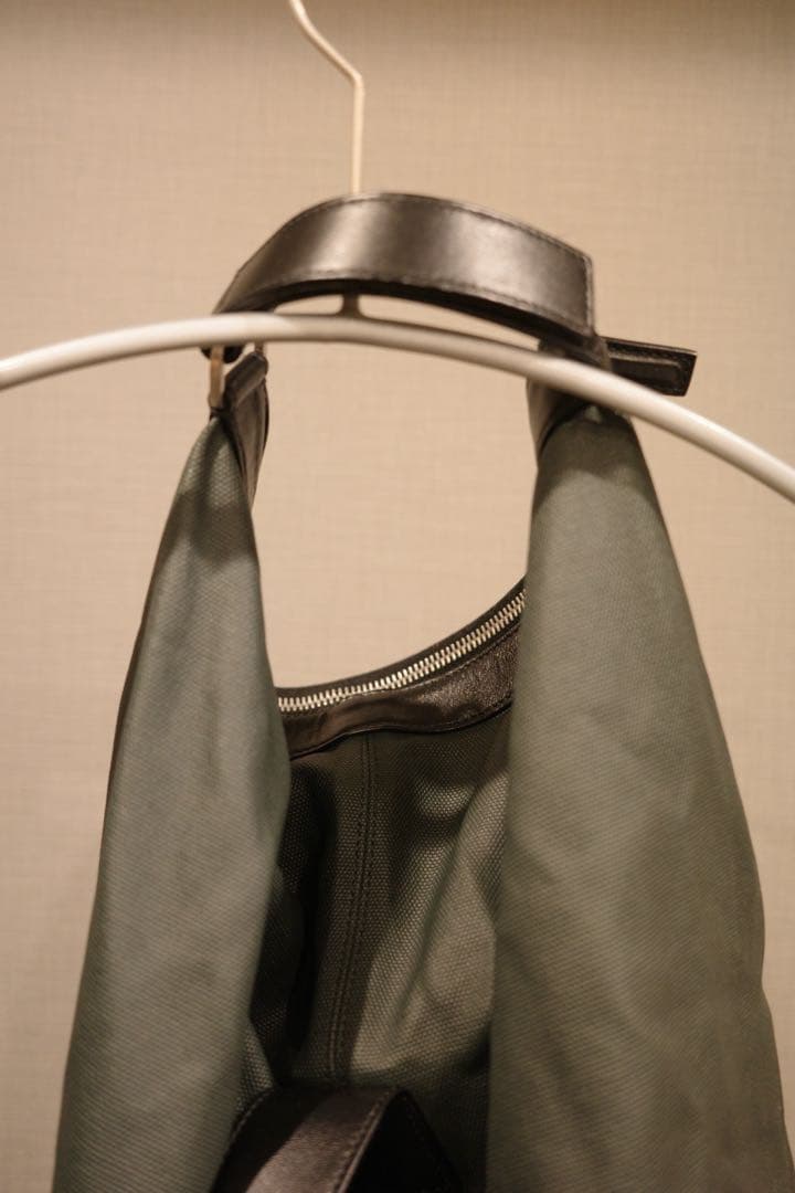 JIL SANDER+ オリーブグリーン ドラムバッグ