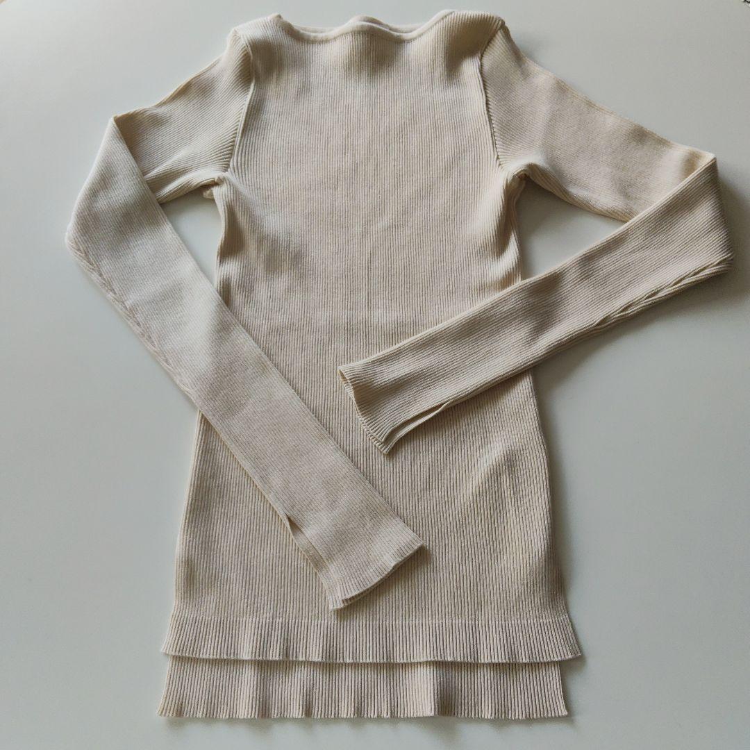 週末限定値下げAURALEE ロンハーマンギザボートネック コットンリブ ニット